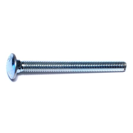 Midwest Fastener Carriage Bolt, Square Neck, 16 (Coarse), 4 in L, Steel, Zinc Plated, 50 PK 07507